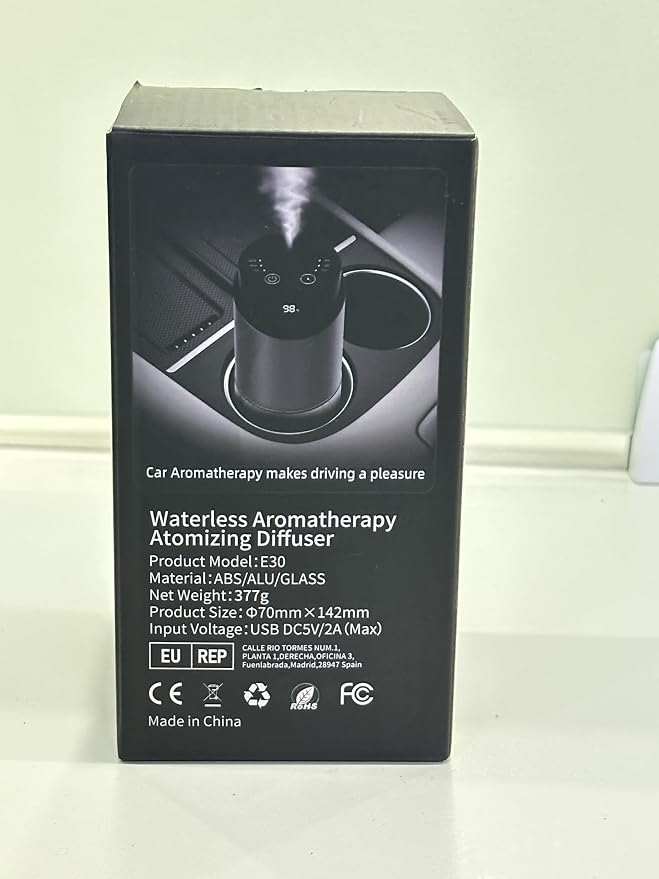 Waterless Essential Oil Diffuser Aromatherapy Scent Diffusers for Home Large Room, Car, Office, Desk, Mini Battery Operated Cordless Air Freshener, 4 Timers & 3 Mist Levels, 100ml Capacity (Pink)