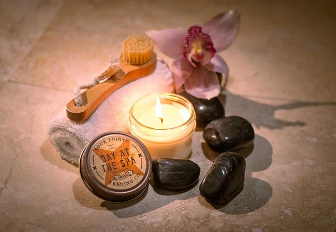 Day at The Spa 4 Oz Scented Soy Aromatherapy Candle w/Jar