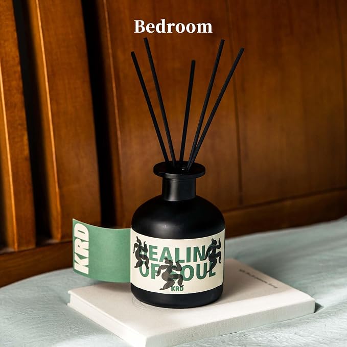 KRD Cashmere Wood Chestnut Reed Diffuser Set, 8.45 fl oz Large Fragrance Oil Bottle with Sticks, Romantic Bedroom Decor Scent for Women