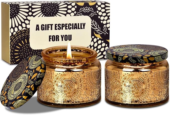 Nialnant Nialnant Sandalwood Rose Scented Candle & Lavender Eucalyptus Candles for Valentine's Day Mother's Day, Retirement Recovery Gift Birthday Christmas Gifts, Soy Wax Candles