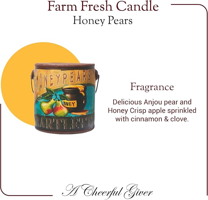 A CHEERFUL GIVER 95hr 20oz Scented Candle - Honey Pear Cider - Multi-Wick Glass Candle - Gifts For Men and Women