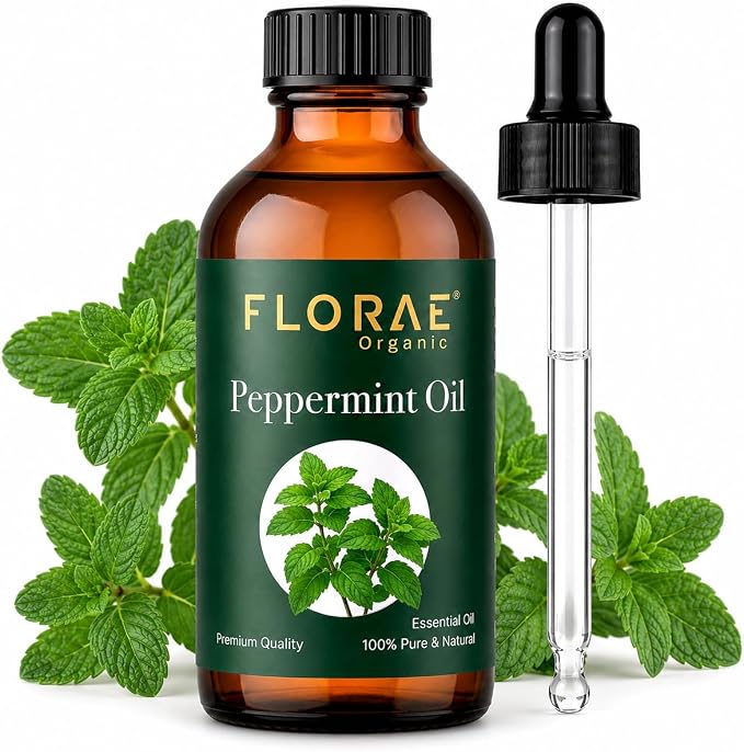 Peppermint Essential Oil 4 Fl Oz – 100% Pure and Natural Peppermint Oil for Diffuser and Aromatherapy, Skin, Massage, Candle and Soap Making Fragrance with Premium Glass Dropper