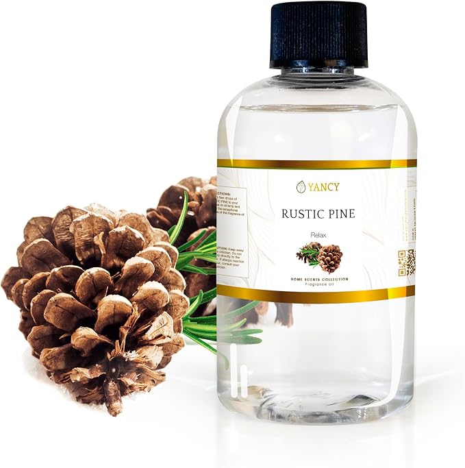 YANCY Pine Luxury Collection Fragrance Oil (4 oz), Fresh Evergreen Aroma, Ideal for Diffusers, Oil Burners & Aroma Lamps, Crisp Outdoorsy Scent for Winter Vibes