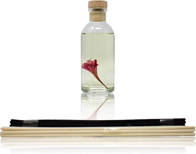 Urban Naturals Honeysuckle & Jasmine Reed Diffuser Oil Scented Sticks Set– Hyacinth, Cassis, Neroli & Geranium | Long Lasting Air Freshener for the Bedroom, Bathroom or Office | Made in the USA