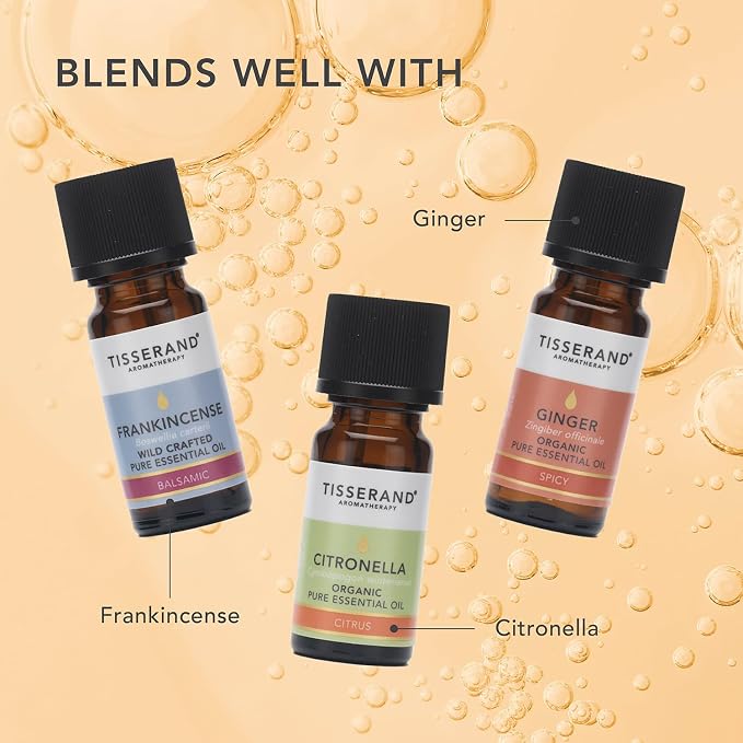 Tisserand Organic Pure Essential Oil - 100 Percent Natural - Essential Oils for Diffusers for Home - Vegan and Cruelty Free - Orange - 0.3 oz