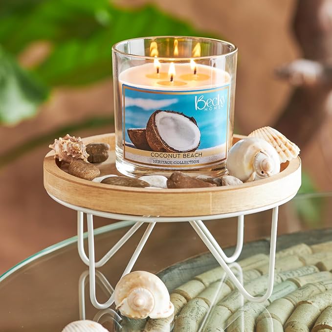 3 Wick Candle, 14.5oz Coconut Beach Candle, 3 Wick Candles Clearance, Big Candles, Three Wick Candle, 3 Wick Candle Jars