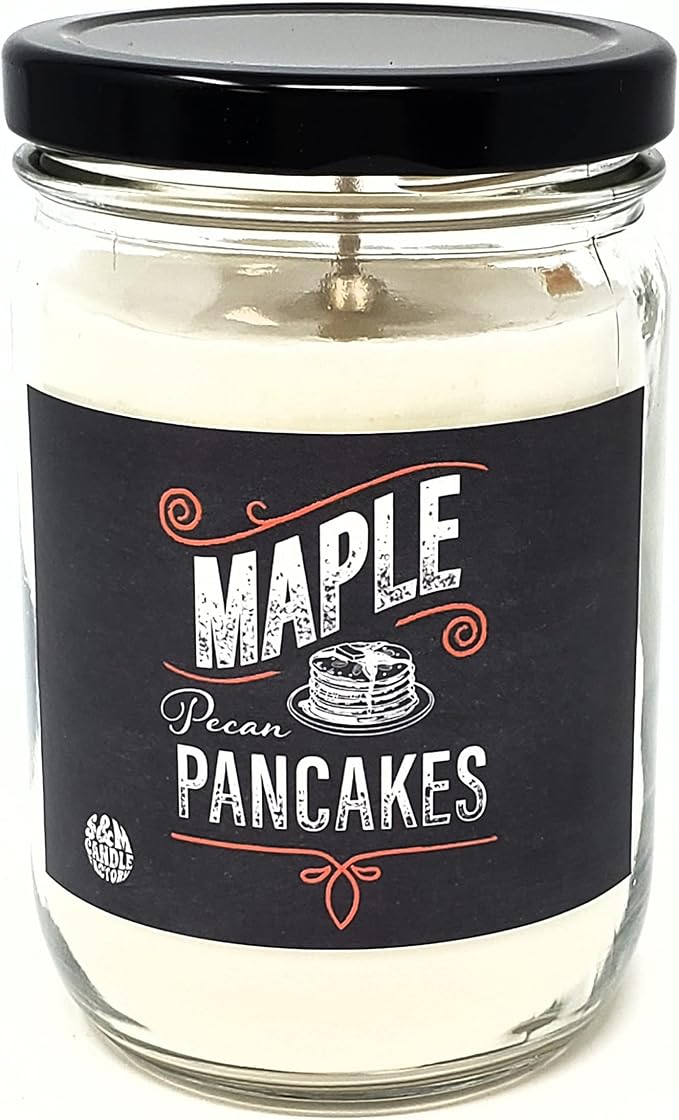 Maple Pecan Pancakes Candle ~ All Natural Premium Soy Candle ~ 12oz Jar