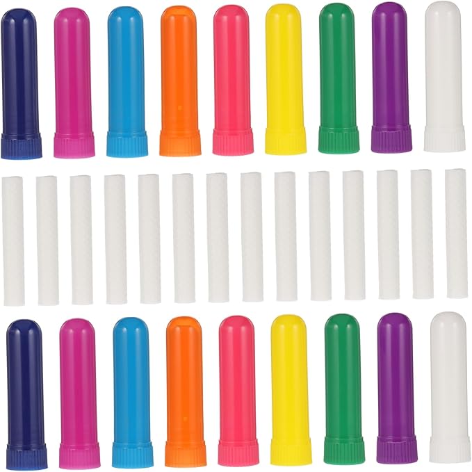 NOLITOY 30pcs Reusable Aromatherapy Tubes Essential Oil Filters for Intake Breathing