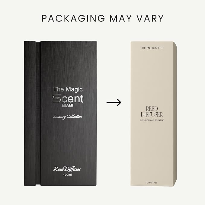 The Magic Scent White Tea Reed Diffuser for Home - Luxury Decorative Scent Diffuser with Premium Fiber Reeds for Lasting Gentle Dispersal - Natural, Toxin-Free Aroma Inspired by a Tranquil Spa