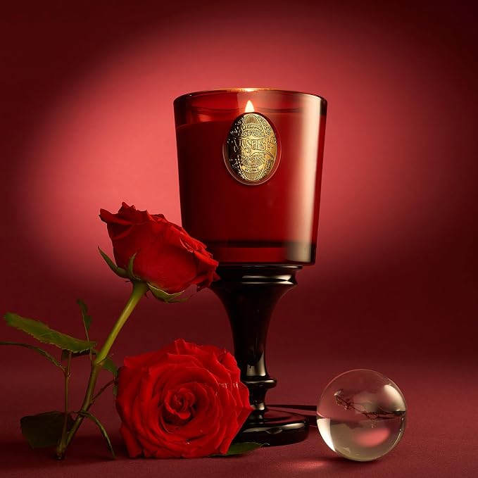M&SENSE Natural Strong Soy Candle | Red Camellia & Vivid Red | 9.2 oz, 50H Burn Time | Candle for Her | Scented Candle for Mothers Day Gifts