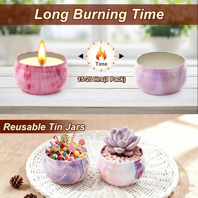 Scented Candles Gift Set for Women, 12 Pack 2.5oz Candles for Home Scented, Soy Wax Aromatherapy Candle Set, 300 Hour Long Lasting, Mothers Day Gifts Birthday Gifts for Women Friends Sister Colleague