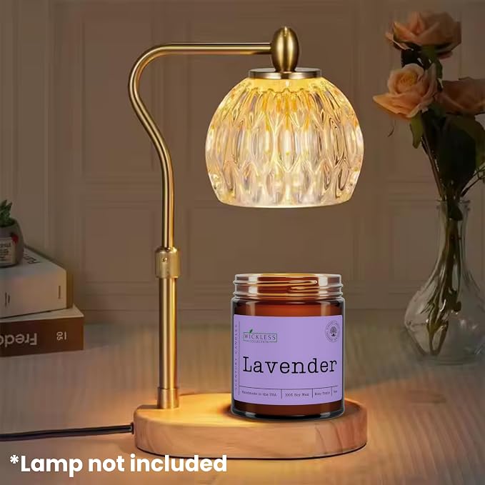 Wickless Lavender Scented Candles for Candle Warmer Lamp, Many Scents to Choose, 100% Non-Toxic Soy Wax, Candle Melts for Warming Plate, Handmade in The USA (Lavender)
