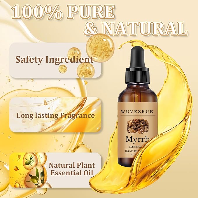 Myrrh Essential Oil 30ML - 100% Pure and Natural Oils for Aromatherapy Diffuser - 1 Fl Oz/Myrrh