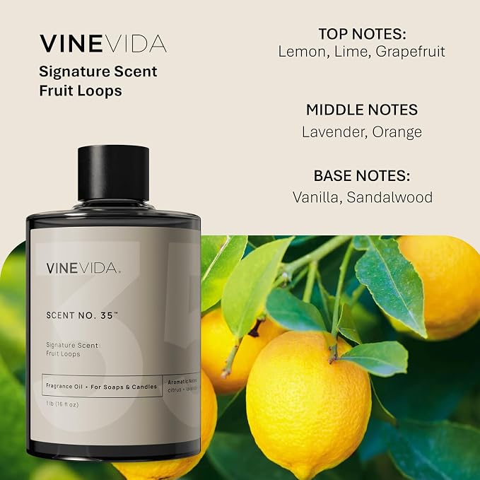 VINEVIDA [16oz] Fruit Loops Fragrance Oil for Candle Making Scents Soap Making, Perfume Oils, Soy Candles, Room Body Spray, Home Scent Reed Diffusers, Bath Bombs, Lotions (ARTS-FOBP-FRT-LOOP-16)