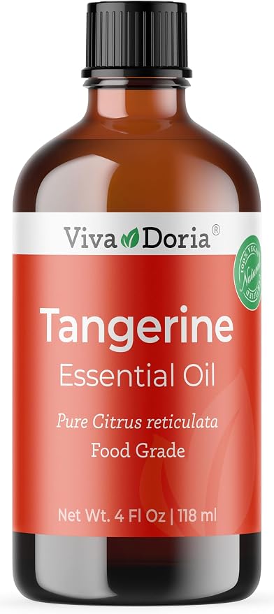 Viva Doria Tangerine Essential Oil, 100% Pure, Natural Essential Oil, Undiluted, for Aromatherapy | Food Grade, 118 mL (4 Fluid Ounce)