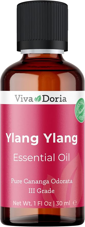Viva Doria Ylang Ylang Essential Oil, 100% Pure, Natural Essential Oil, Undiluted, for Aromatherapy | Food Grade, 30 mL (1 Fluid Ounce)