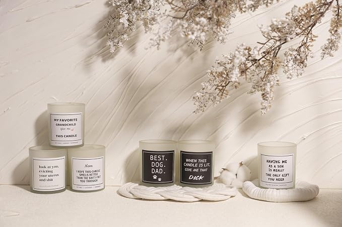 Candles for Men,Husband and Boyfriend, Funny Candles,Sex Candle,Unique Anniversary, Valentine's Day, Birthday, Christmas Gifts, Couple Gift, Single Female Bride Shower Gift, Sandalwood Candle
