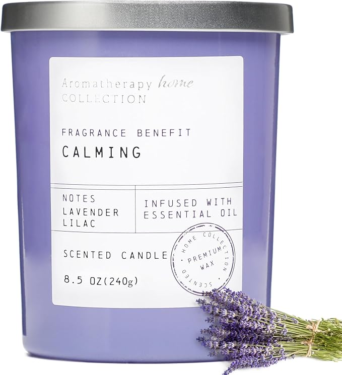Lavender Lilac Scented Candles - Summer Purple Candles for Home,8.5oz | Gift for Women & Men