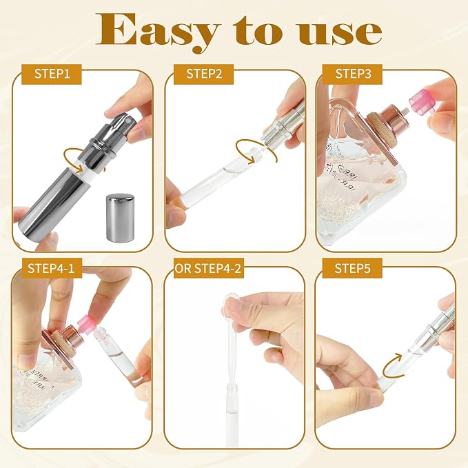10ml Perfume Travel Bottle, 3pcs Perfume Atomiser Refillable, Spray Bottles, Portable for Travel Holiday Women Man