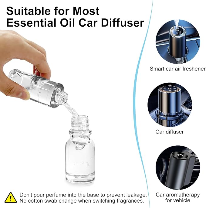 Amor Lyris 2 Packs Essential Oil Refill for Smart Car Air Freshener, 3.5OZ Car Diffuser Refill, Aromatherapy Perfume Refill Can be Used for 4-8 Months, Made with Natural Plant Extracts, Rose