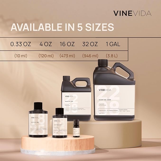 VINEVIDA Pineapple Slices Fragrance Oil - 128oz Natural USA Scents for Candle and Soap Making