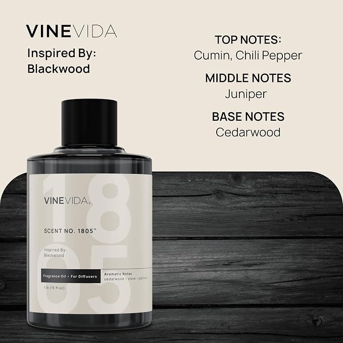 VINEVIDA [16 Oz] Inspired by: Blackwood; Diffuser Oil Refill | Premium Scent Diffuser Oil for Home | Non-Toxic Fragrance