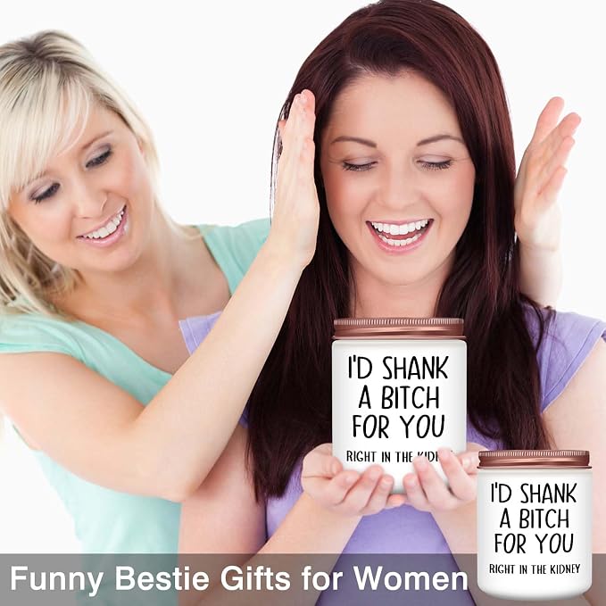 Homsolver Birthday Gifts for Women, Mothers Day Christmas Gift, Best Friend Birthday Gifts for Women, Her, Mom, Friend, Bestie, Sister, Funny Friendship Womens Lavender Candles Gift Idea