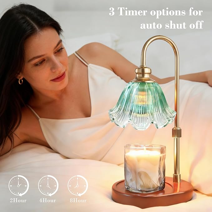 Candle Warmer Lamp with Timer, Christmas Decorations Indoor, Birthday Gifts for Women Mom, Warming Gifts for Office, Dorm, Apartment & New Home Decor