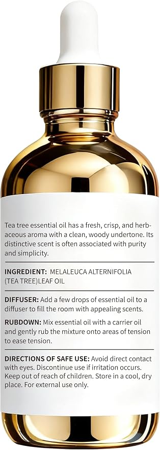Tea Tree Oil 4 Fl Oz | For Skin & Diffusers & Aromatherapy & Home Care,Candle Making