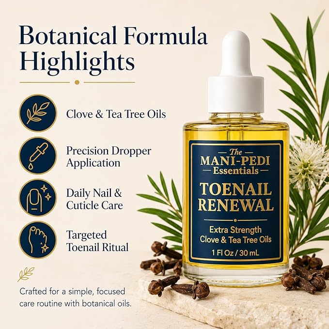 TMPE Toenail Renewal Serum. Extra Strength formula with Natural Power of Clove & Tea Tree Oils. Pure & Natural - 1 Fl Oz