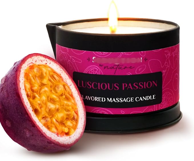 Tropical Scented Massage Oil Candle - Vegan Full Body Massage Candle and Home SPA with Sustainable Formula for Relaxation and Stress Relief