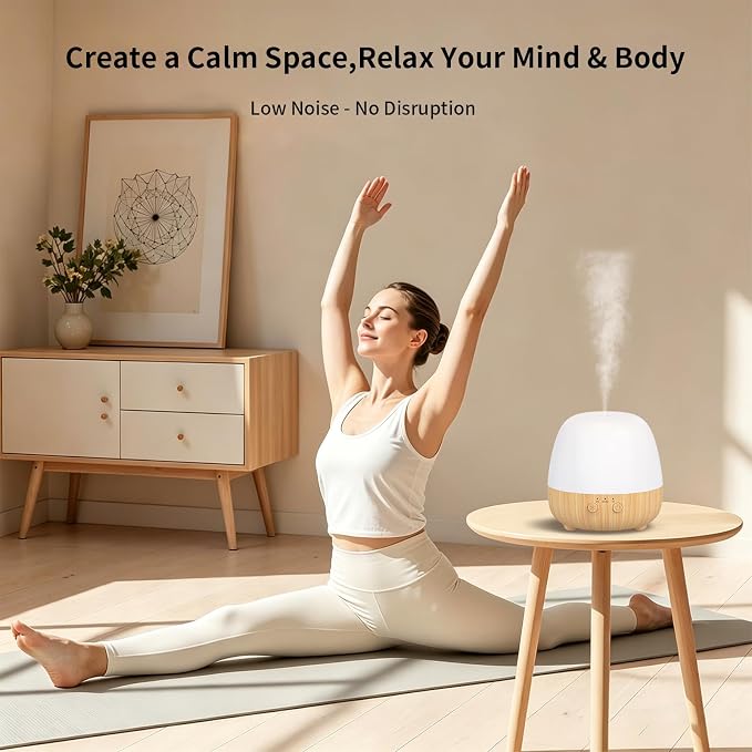 SPLITSKY Cordless Essential Oil Diffuser 150ML, Portable Rechargeable Aromatherapy Diffuser, Quiet Operation and Auto-Off, 7-Color LED Light, 3 Timer Settings, for Home, Bedroom, Travel