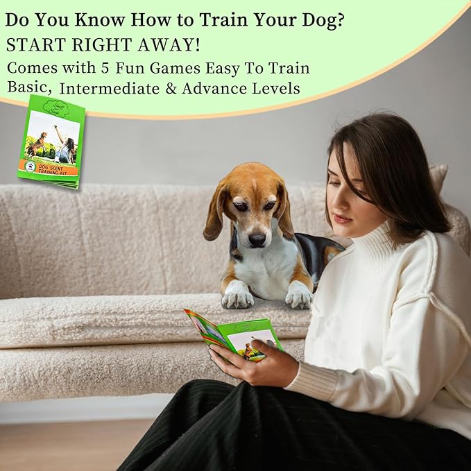 Dog Scent Training kit, Brain Games, Hide and Seek Toys - Fun Nose Work Games, Sniff and Seek Sniffing Toys, Nosework Kit, Scent Work Kit for All Ages Dog (Green)