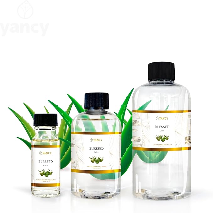 YANCY Blessed Luxury Collection Fragrance Oil (8 oz), Soft Spiritual Scent, Ideal for Diffusers, Oil Burners & Aroma Lamps, Calming Aroma to Set a Peaceful Intention