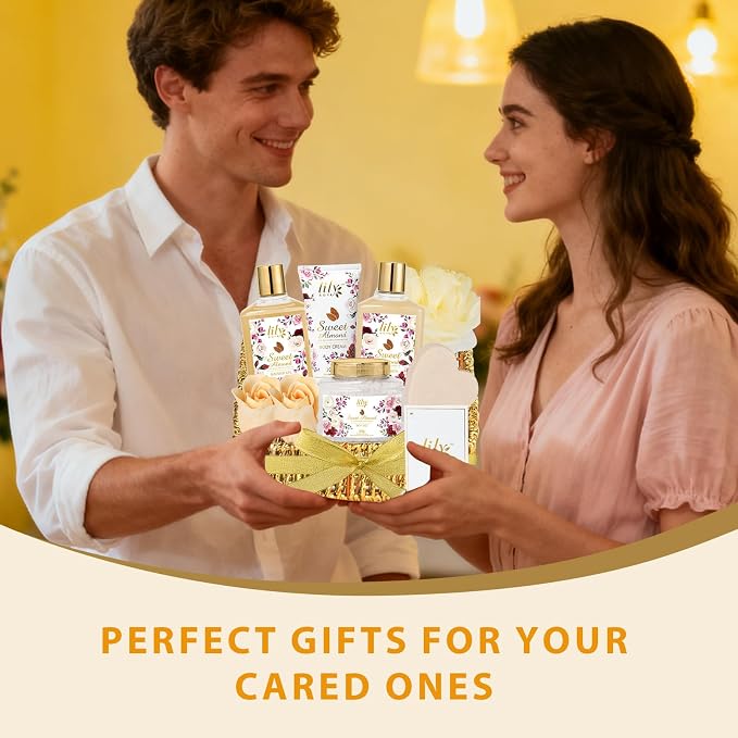 Gifts for Women, Birthday Gift - 9 Pcs Bath and Body Gift Basket Set Spa Gift Basket Set for Women, Gift Set | Perfect Christmas, Valentines Day Gifts for Her, Mothers Day Gift Basket for Mom