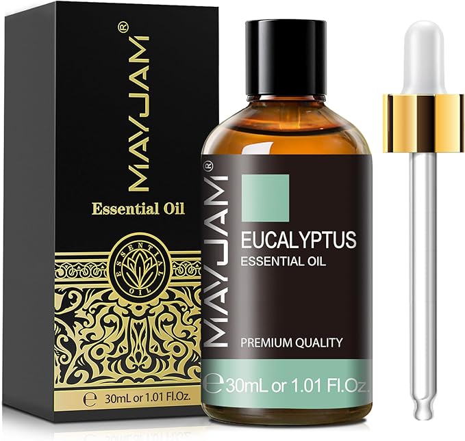 Eucalyptus Essential Oil, MAYJAM 30ML/1.01FL.OZ Pure Eucalyptus Oils for Diffusers, Soap Candle Making, Perfect for Living Room Bedroom Office Car Use