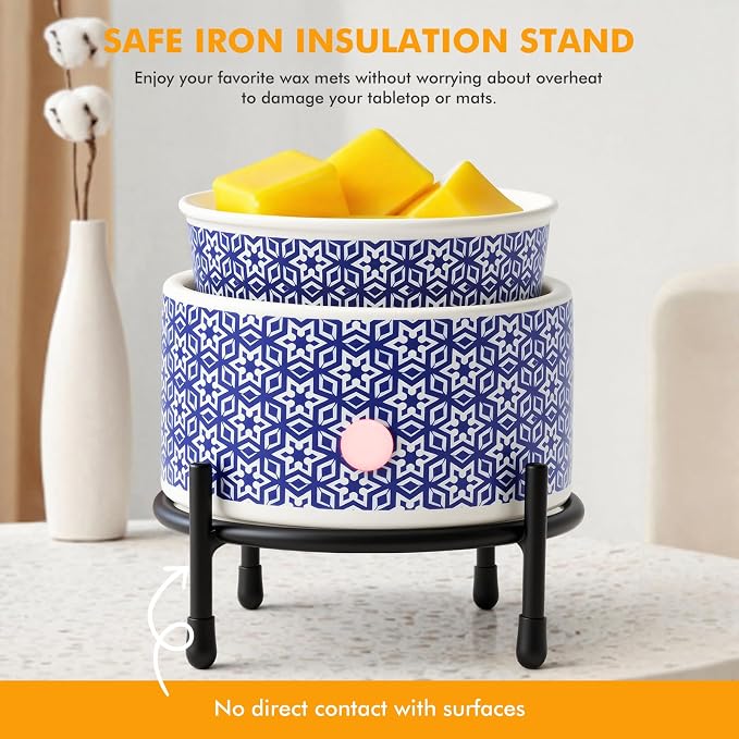 EQUSUPRO Wax Melt Warmer for Scented Wax Melts- Electric 4 in-1 Ceramic Candle Wax Warmer Burner Fragrance Wax Melter for Home Office Bedroom Living Room Decor & Gifts for Women