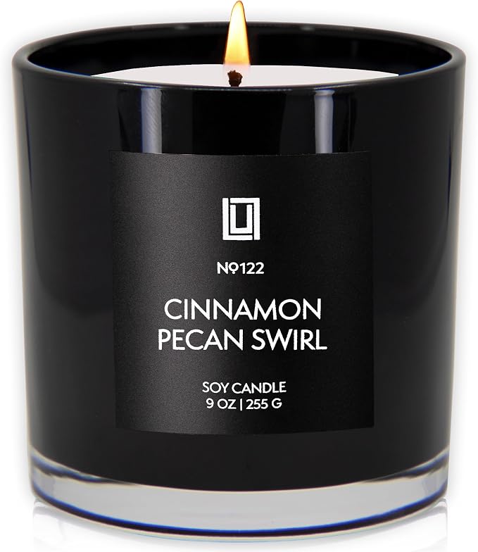 Lulu Candles | Cinnamon Pecan Swirl | Luxury Scented Soy Jar Candle | Hand Poured in The USA | Highly Scented & Long Lasting (9 Oz.)