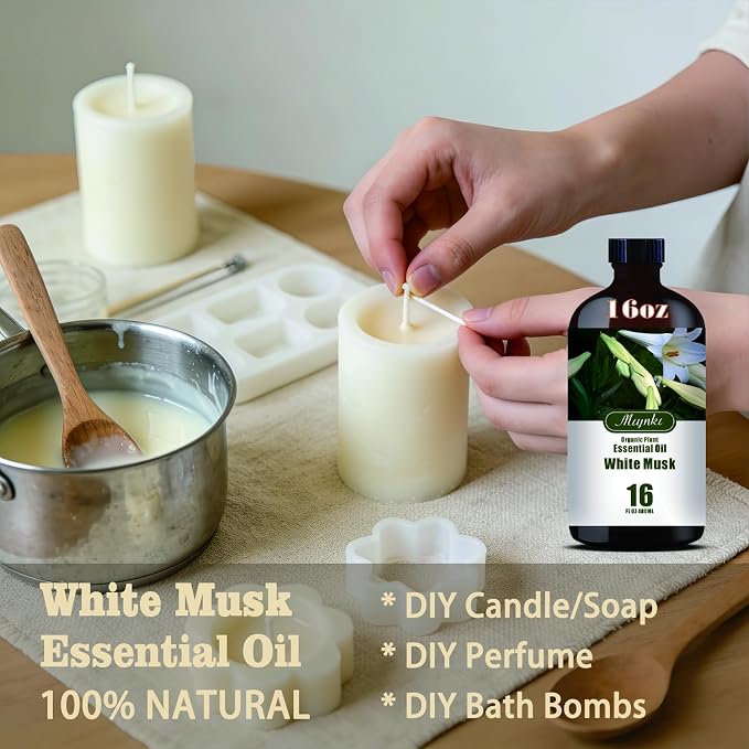 White Musk Essential Oil,for Diffuser,Yoga,Massage,DIY Soap,16.33oz