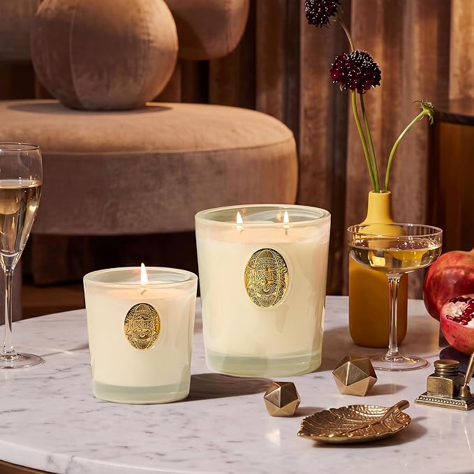M&SENSE Large Two-Wick Soy Candle | Vanilla Dream & White | 19.8 oz, 120H Burn Time | Luxury Scented Candle for Relaxation, Gifting, Home Décor | Ideal for Bedroom, Office, Party Ambiance