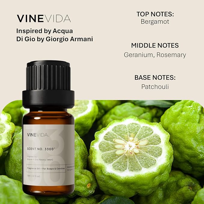 VINEVIDA [0.33oz] Fragrance Oil for Candle Making - Made in USA Candle Scents for Candle Making - Natural Candle Fragrance Oil - Scents for Soap Making