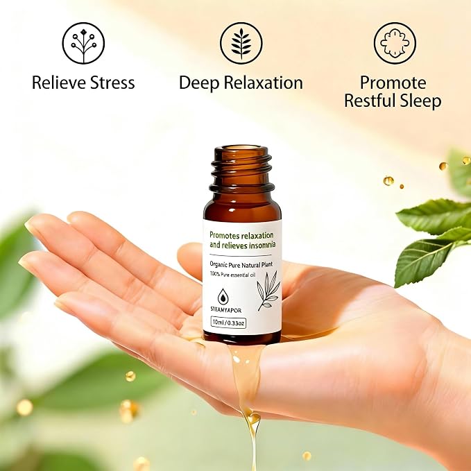 Relax & Sleep Essential Oil Set, 6 Pack Calming Aromatherapy Blends for Diffuser, Stress Relief & Nighttime Wellness, Ideal Gift (10ml)