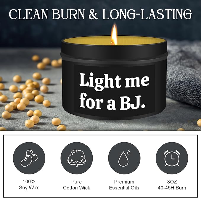 Gifts for Him Boyfriend Husband Funny Anniversary Wedding Birthday Gifts for Men Naughty Engagement Gift for Couples Husband Boyfriend Birthday Gift Ideas, Unique Romantic Lavender Candle for Men