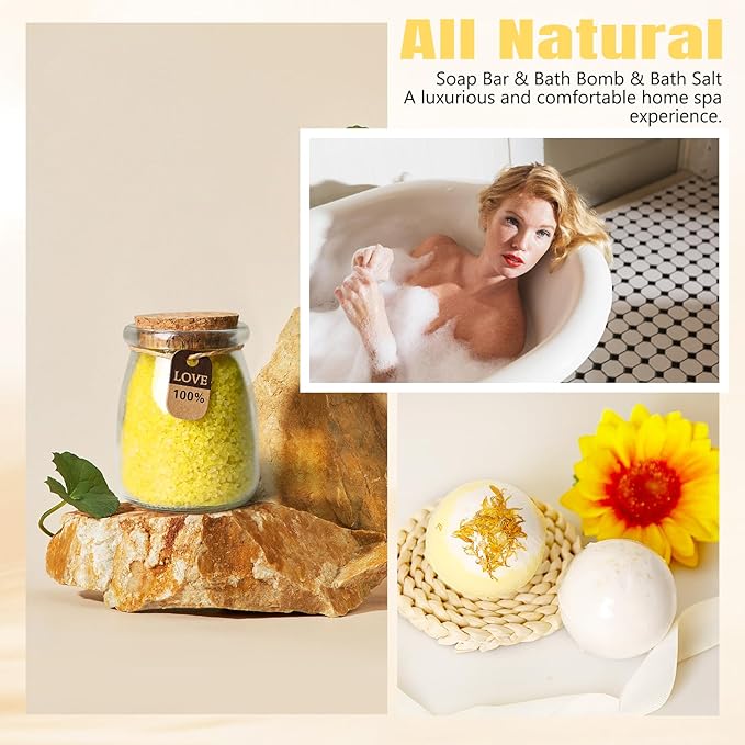 Birthday Gifts for Women, Unique Relaxing Spa Baskets for Self Care, Get Well Soon, Christmas Presents for Best Friends, Bestie, Sister, Mom, Her, Female