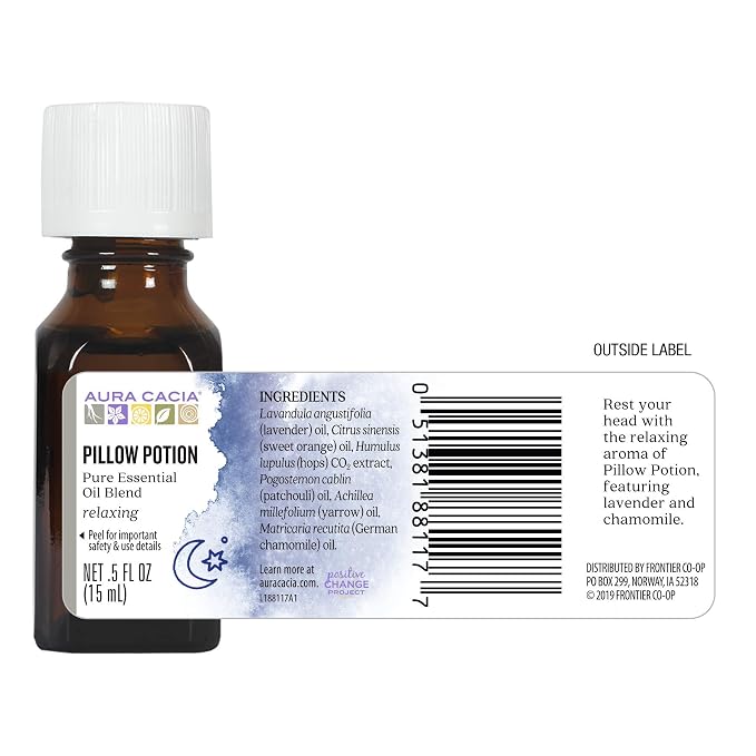 Pillow Potion Essential Oil Aura Cacia 0.5 oz Oil