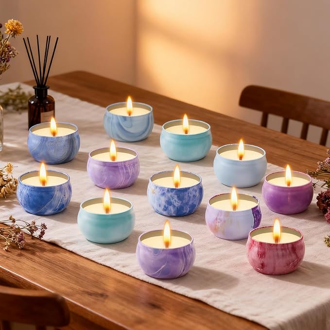 Scented Candles Gift Set for Women, 12 Pack 2.5oz Candles for Home Scented, Soy Wax Aromatherapy Candle Set, 300 Hour Long Lasting, Mothers Day Gifts Birthday Gifts for Women Friends Sister Colleague