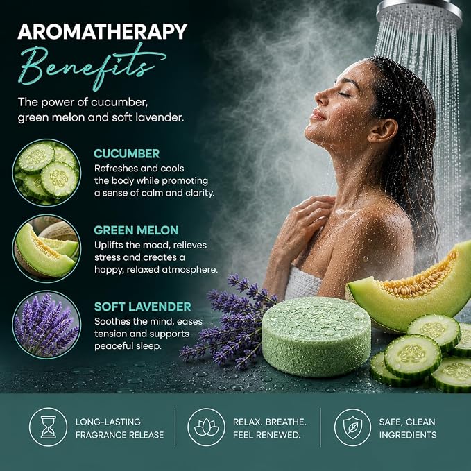 Shower Steamers Aromatherapy, Essential Oil Pods Infused for Relaxation, Shower Pods Aromatherapy - Calming, Stress Relief & Self Care Gifts for Women - Spa Water