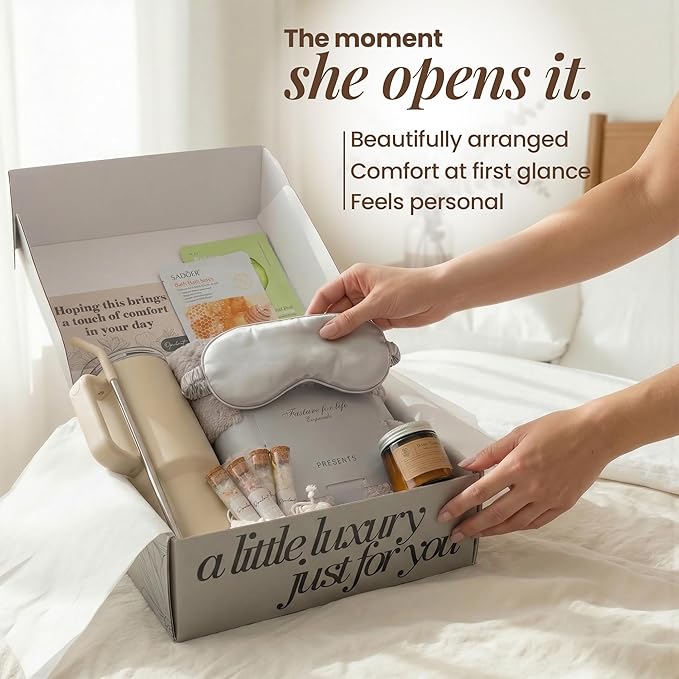 Opulent Luxury Self Care Gift Package for Women, 40oz Tumbler, Cozy Blanket | Gift-Ready Spa Set for Get Well, Thinking of You & Corporate Gifts for Employees & Clients - Candle, Bath Salts & Sleep Mask