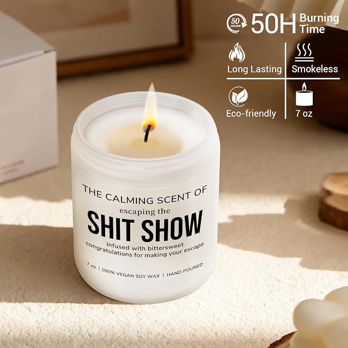 Funny Going Away Gifts for Coworker: Goodbye, Farewell, Retirement, Leaving Gifts for Coworkers, Friends, Boss, Work Bestie- Leaving Job, Moving Away Presents - Lavender Scented Candle