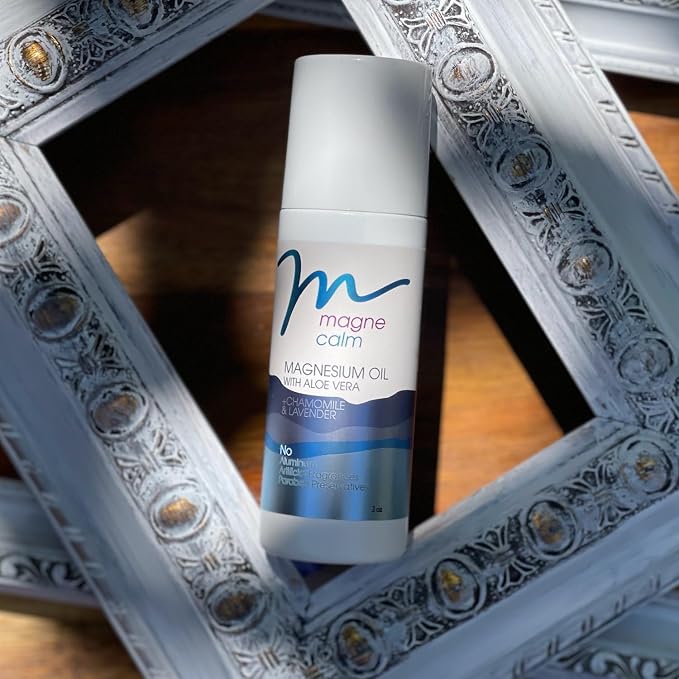 MagneCalm Roll-On with Lavender & Chamomile - Soothing Magnesium, 3 oz